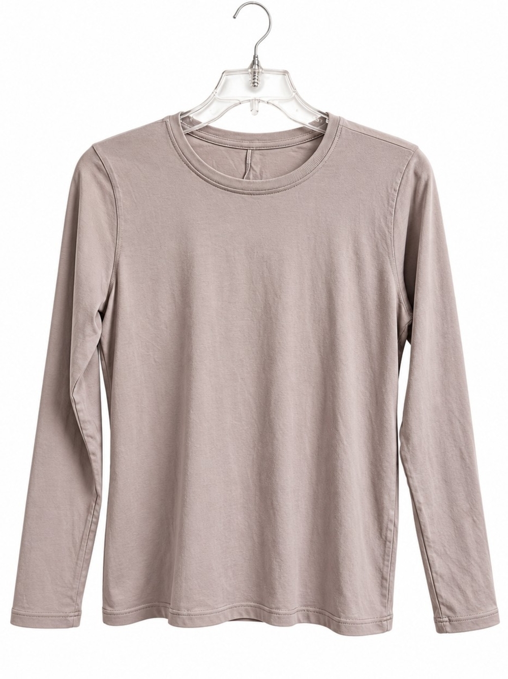 Lululemon Women's Long Sleeve Crewneck Shirt Taupe Gray Size 6 Approx